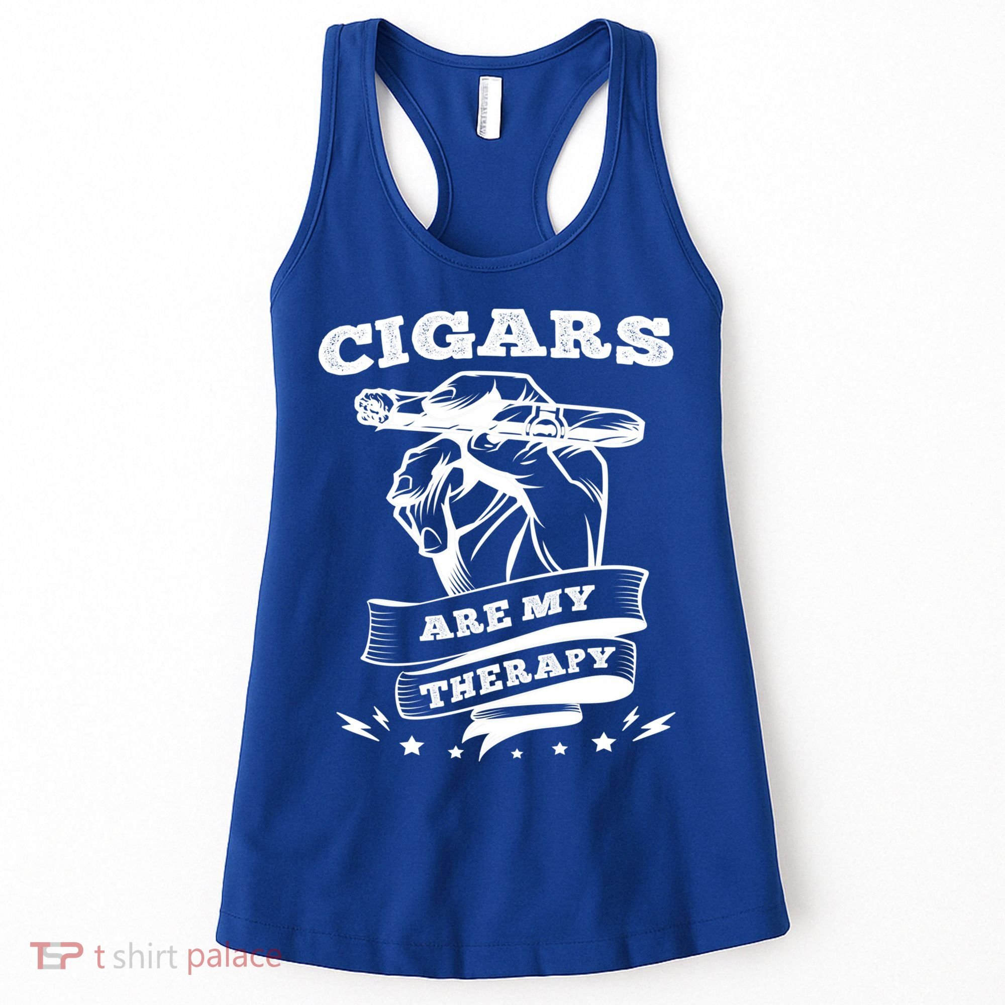 Cigars Are My Therapy Cigars Smoker Smiking Cigar Gift Women's Tank Top