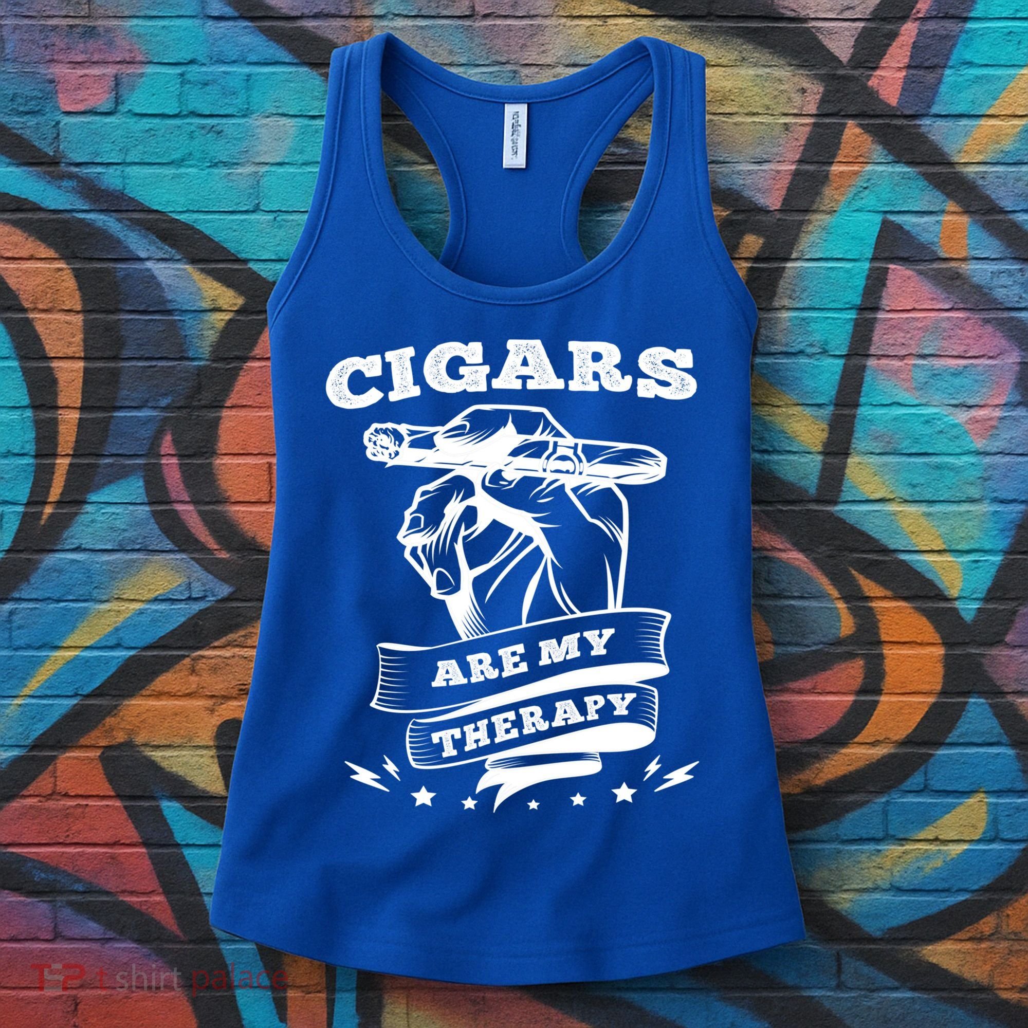 Cigars Are My Therapy Cigars Smoker Smiking Cigar Gift Women's Tank Top