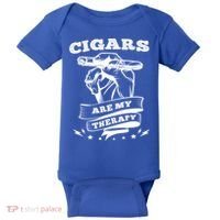 Cigars Are My Therapy Cigars Smoker Smiking Cigar Gift Baby Bodysuit thumb 0