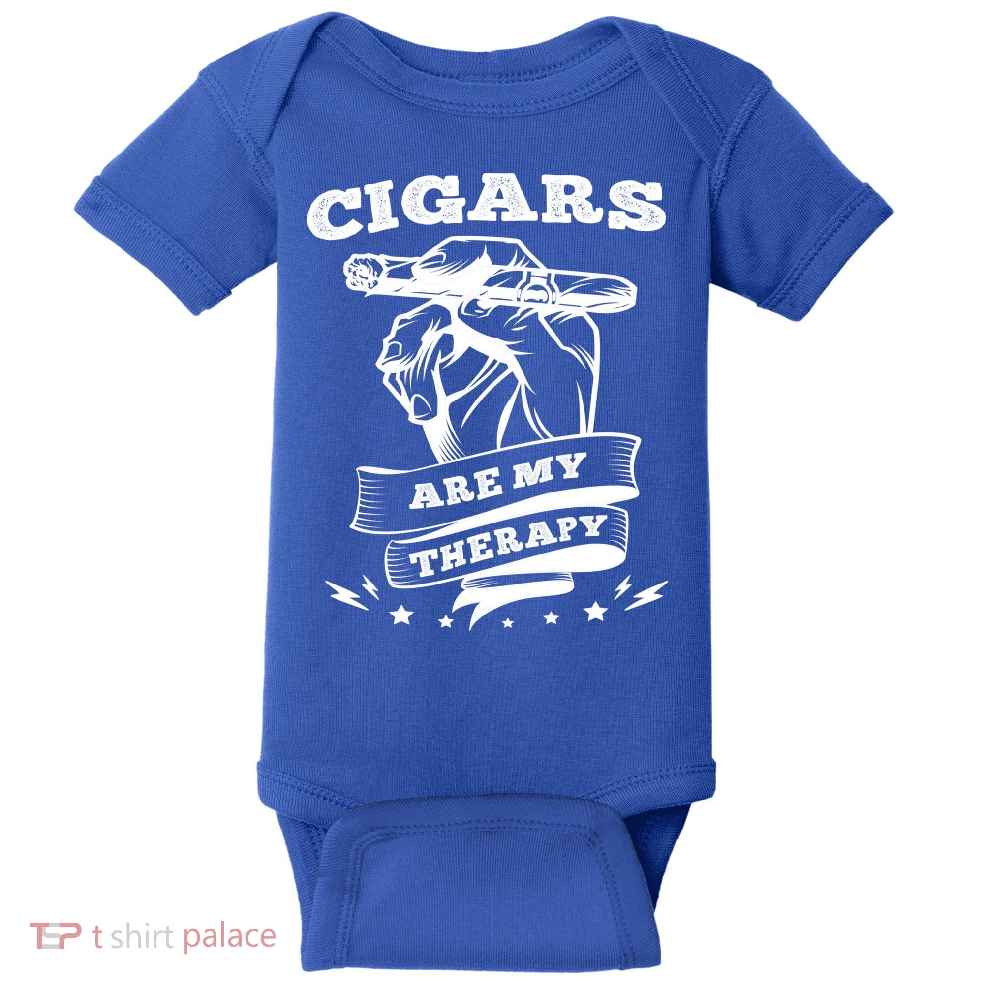 Cigars Are My Therapy Cigars Smoker Smiking Cigar Gift Baby Bodysuit