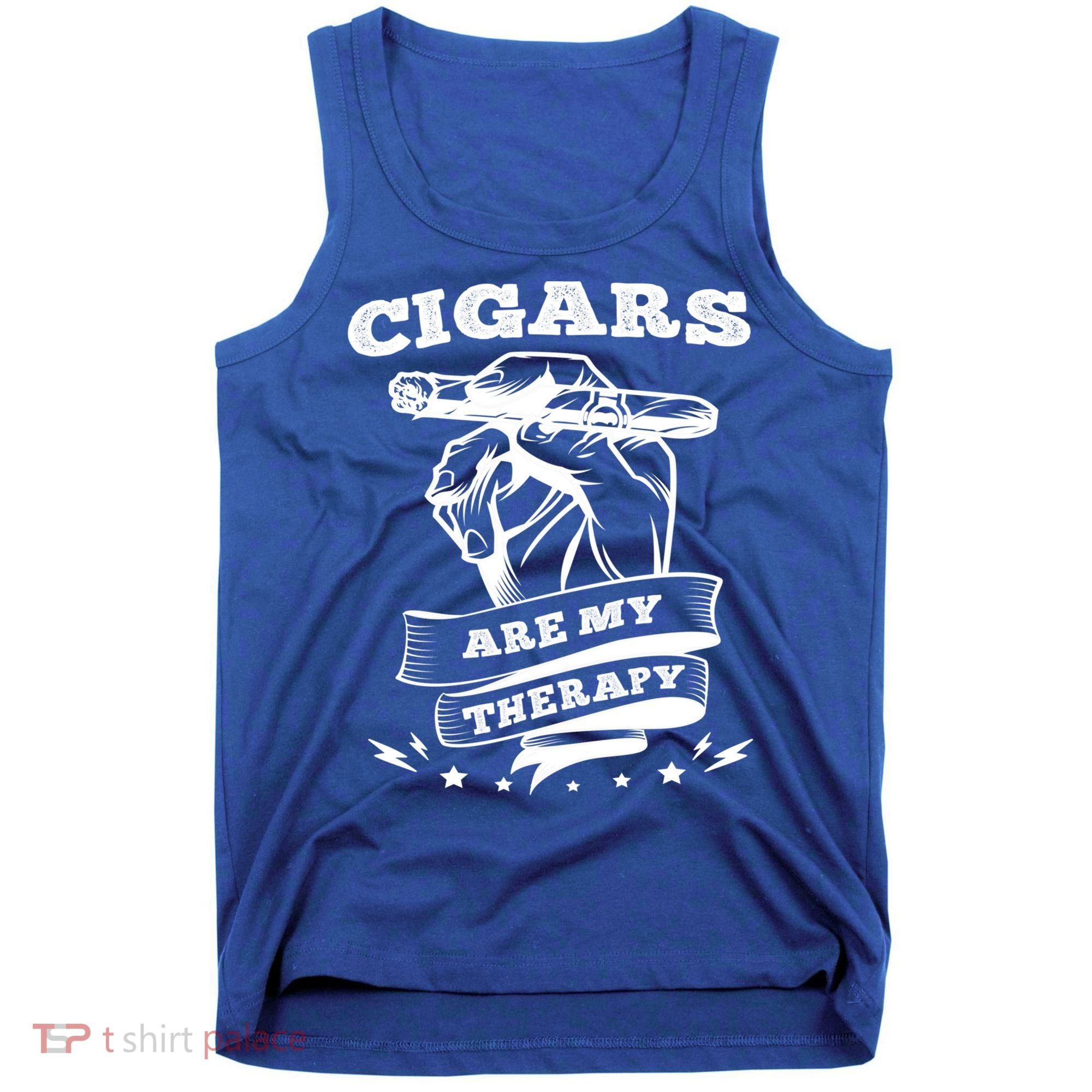 Cigars Are My Therapy Cigars Smoker Smiking Cigar Gift Tank Top