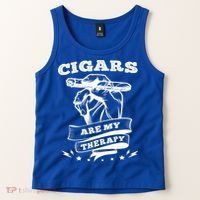 Cigars Are My Therapy Cigars Smoker Smiking Cigar Gift Tank Top thumb 2
