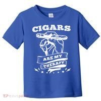 Cigars Are My Therapy Cigars Smoker Smiking Cigar Gift Toddler T-Shirt thumb 0