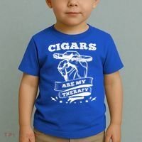 Cigars Are My Therapy Cigars Smoker Smiking Cigar Gift Toddler T-Shirt thumb 2