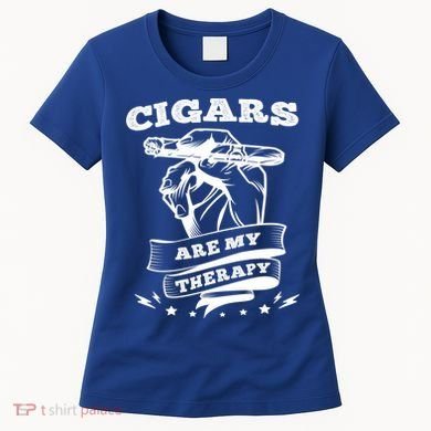 Cigars Are My Therapy Cigars Smoker Smiking Cigar Gift Women's T-Shirt