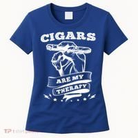 Cigars Are My Therapy Cigars Smoker Smiking Cigar Gift Women's T-Shirt thumb 0