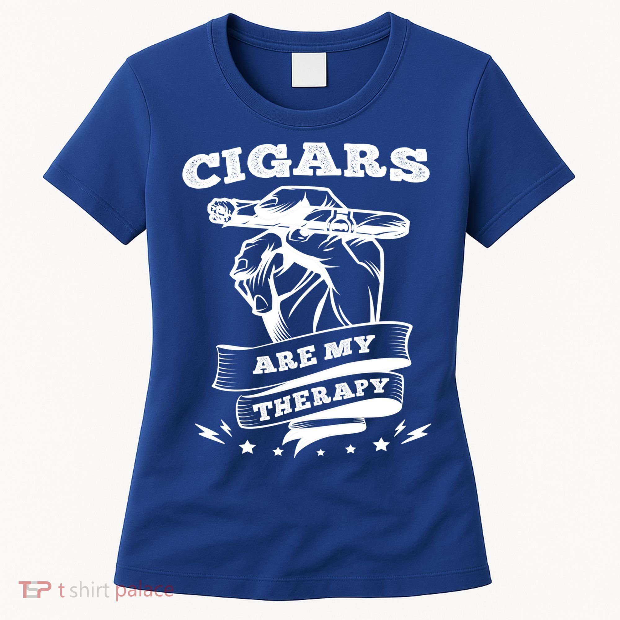 Cigars Are My Therapy Cigars Smoker Smiking Cigar Gift Women's T-Shirt