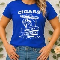 Cigars Are My Therapy Cigars Smoker Smiking Cigar Gift Women's T-Shirt thumb 2