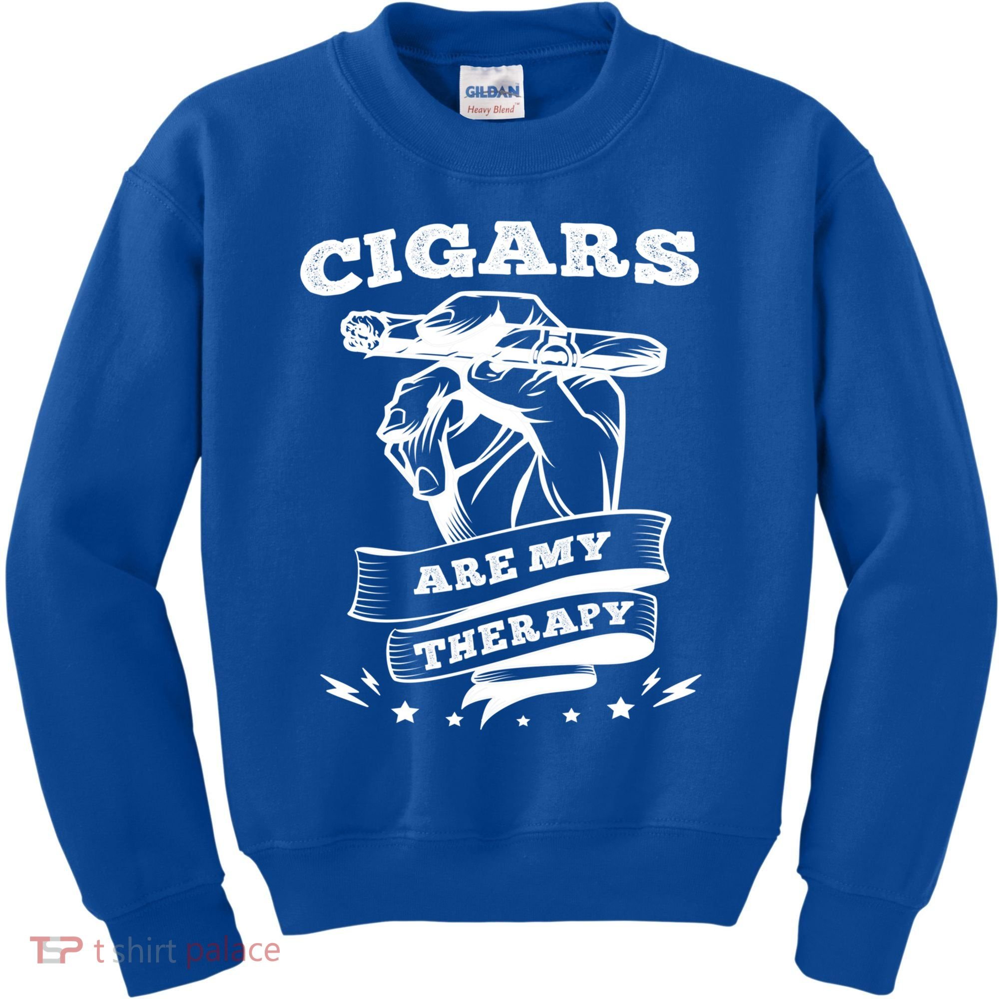 Cigars Are My Therapy Cigars Smoker Smiking Cigar Gift Kids Sweatshirt