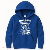 Cigars Are My Therapy Cigars Smoker Smiking Cigar Gift Kids Hoodie thumb 0