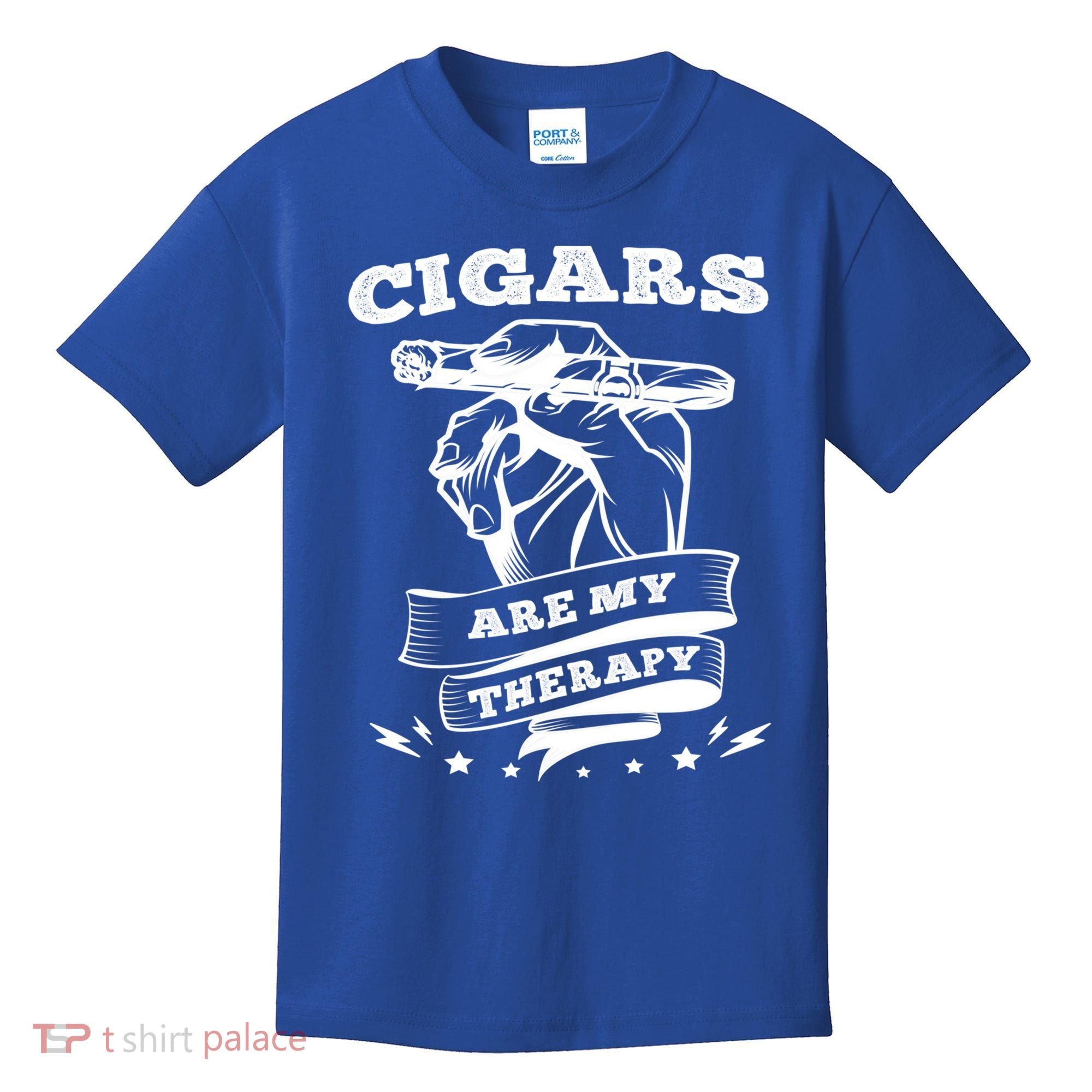Cigars Are My Therapy Cigars Smoker Smiking Cigar Gift Kids T-Shirt