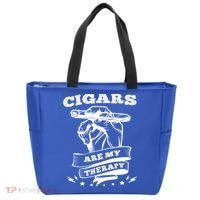 Cigars Are My Therapy Cigars Smoker Smiking Cigar Gift Tote Bag thumb 0