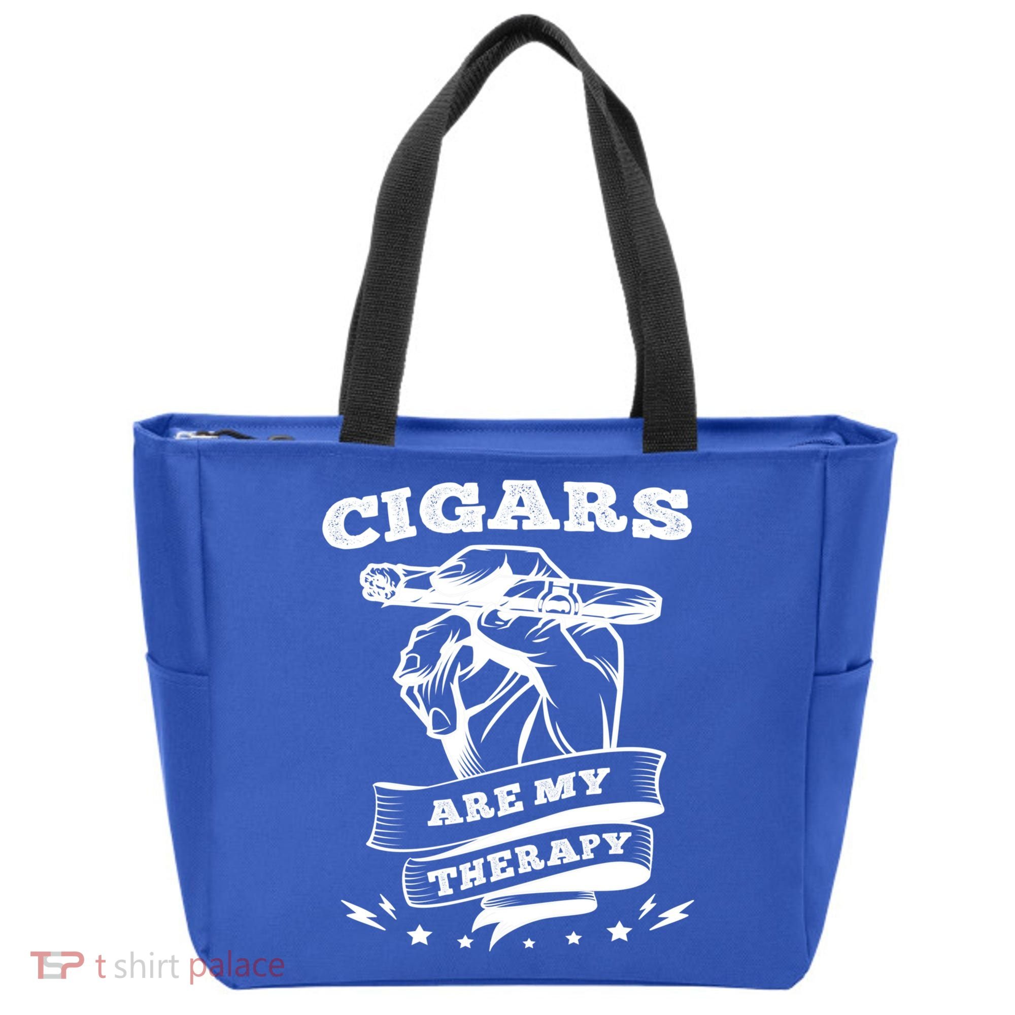 Cigars Are My Therapy Cigars Smoker Smiking Cigar Gift Tote Bag