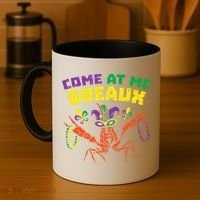 Come At Me Breaux Crawfish Beads Funny Mardi Gras Carnival (1) Coffee Mug thumb 4