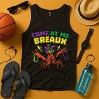 Come At Me Breaux Crawfish Beads Funny Mardi Gras Carnival (1) Tank Top thumb 4
