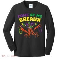 Come At Me Breaux Crawfish Beads Funny Mardi Gras Carnival (1) Kids Long Sleeve Shirt thumb 0