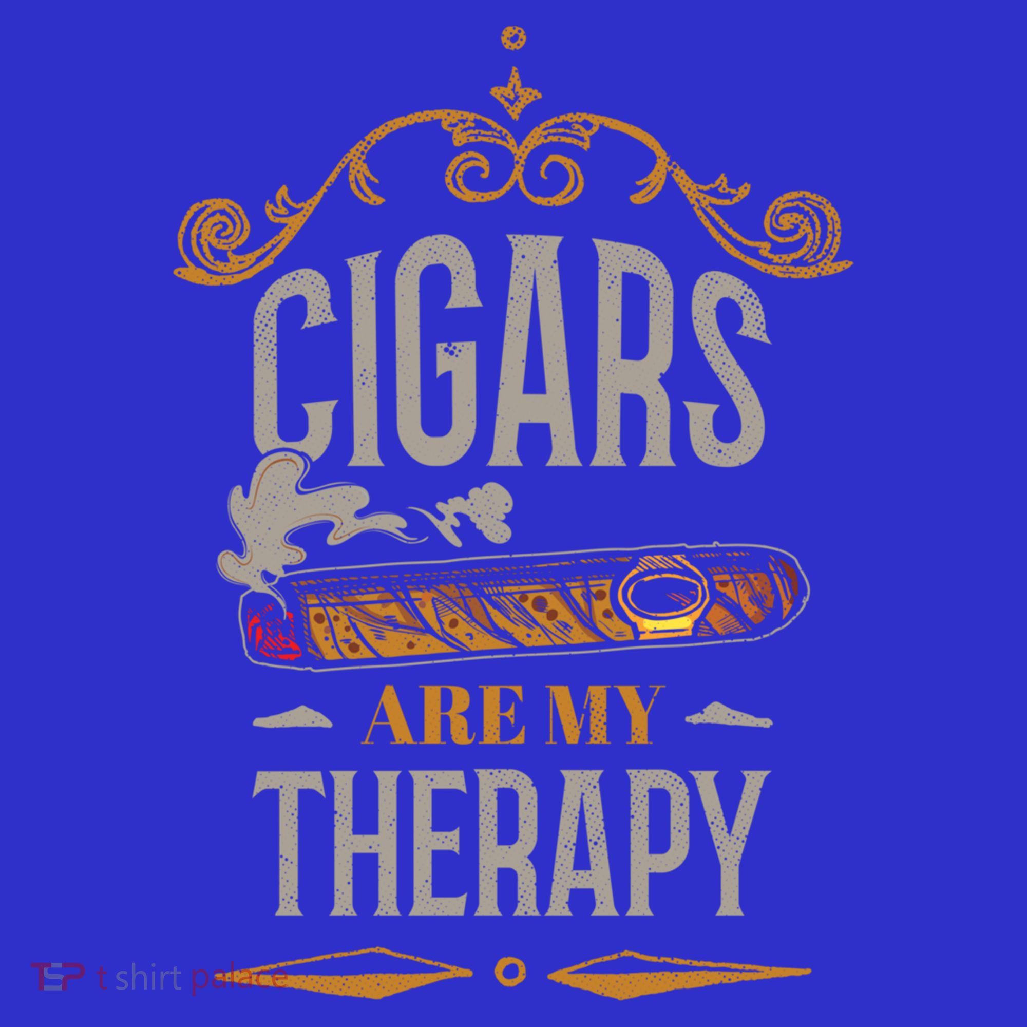 Cigars Are My Therapy Funny Vintage Cigar Gift T-Shirt