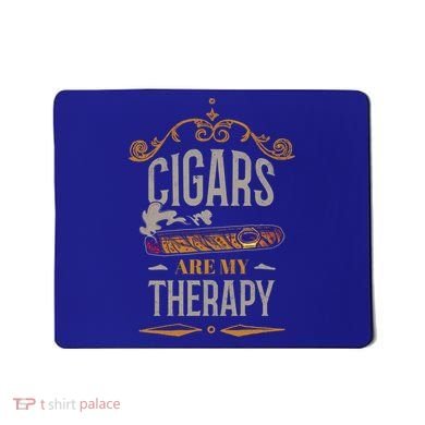 Cigars Are My Therapy Funny Vintage Cigar Gift Mousepad