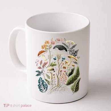 Cottagecore Aesthetic Mushrooms And Plants Coffee Mug