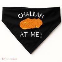 Challah at Me Rosh Hashanah Jewish Hanukkah USA-Made Doggie Bandana thumb 0