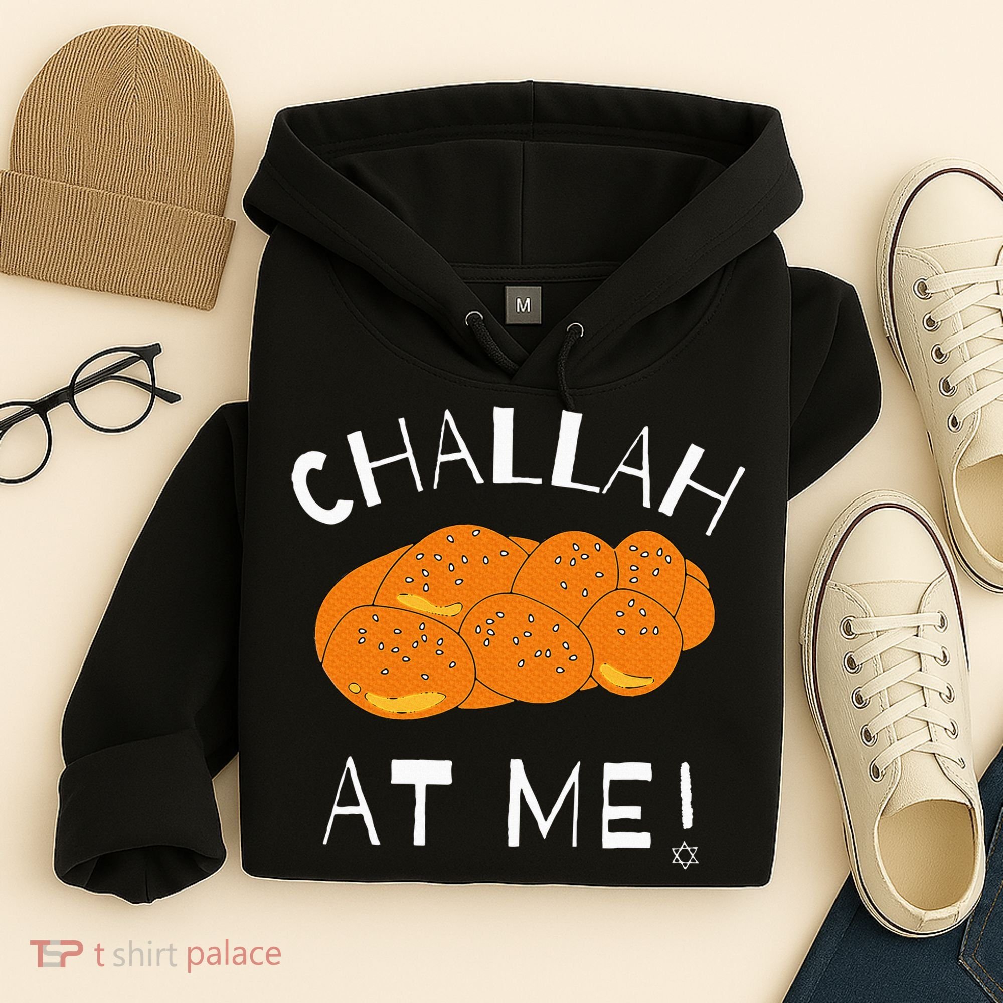 Challah at Me Rosh Hashanah Jewish Hanukkah Hoodie