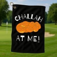 Challah at Me Rosh Hashanah Jewish Hanukkah Golf Towel thumb 1