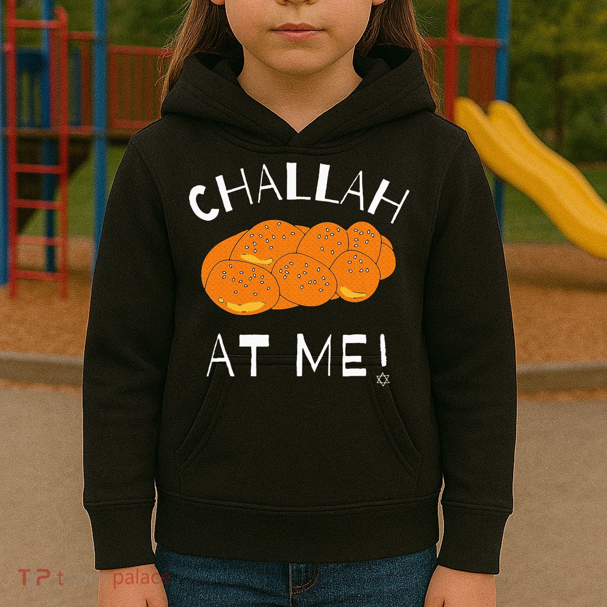 Challah at Me Rosh Hashanah Jewish Hanukkah Kids Hoodie