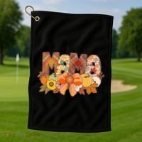 Cute Autumn Mama Fall Lover Golf Towel thumb 1