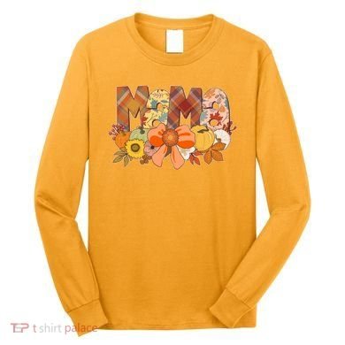Cute Autumn Mama Fall Lover Long Sleeve Shirt