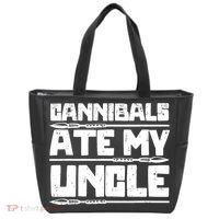 Cannibals Ate My Uncle Biden Funny Saying Tote Bag thumb 0