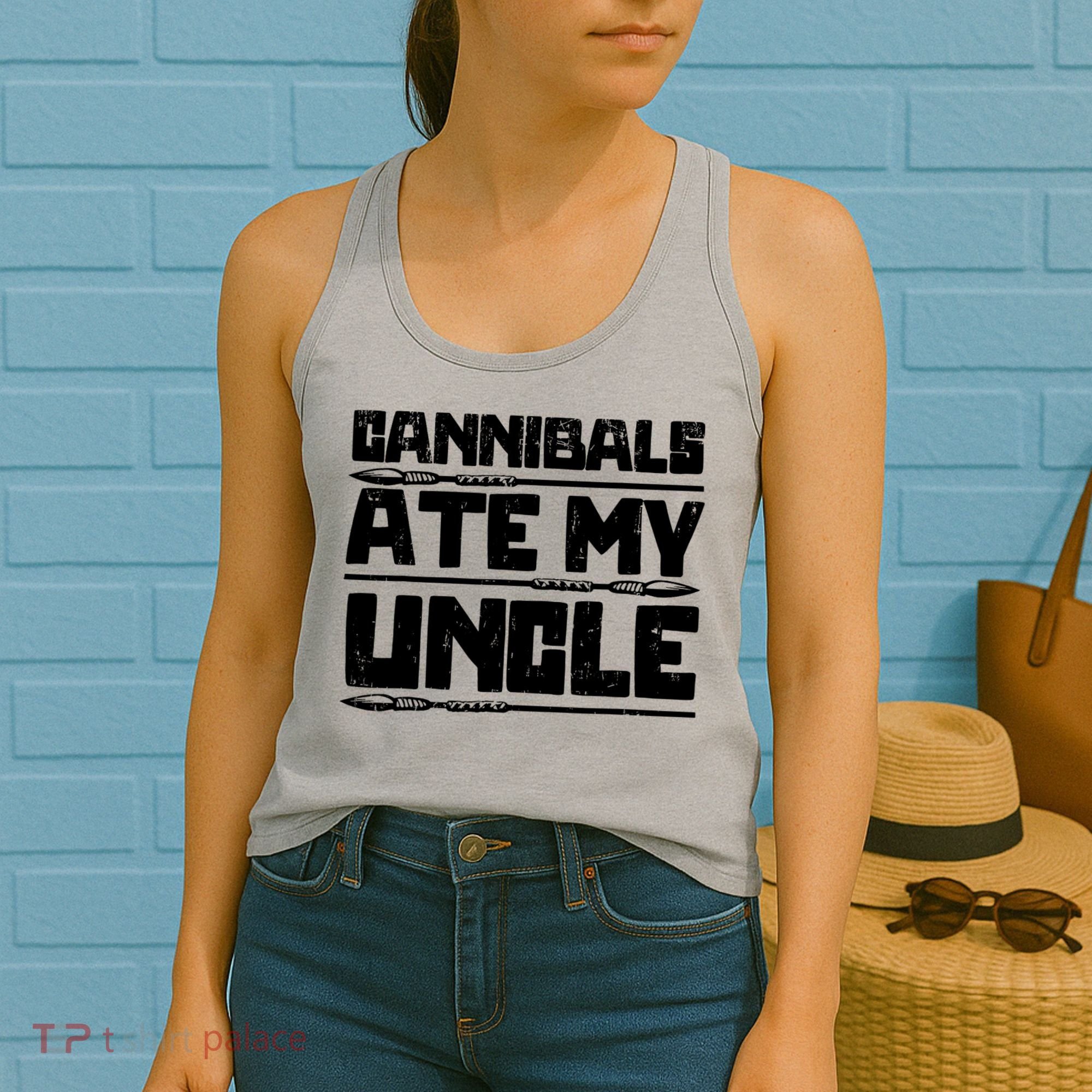 Cannibals Ate My Uncle Biden Funny Saying Women's Tank Top