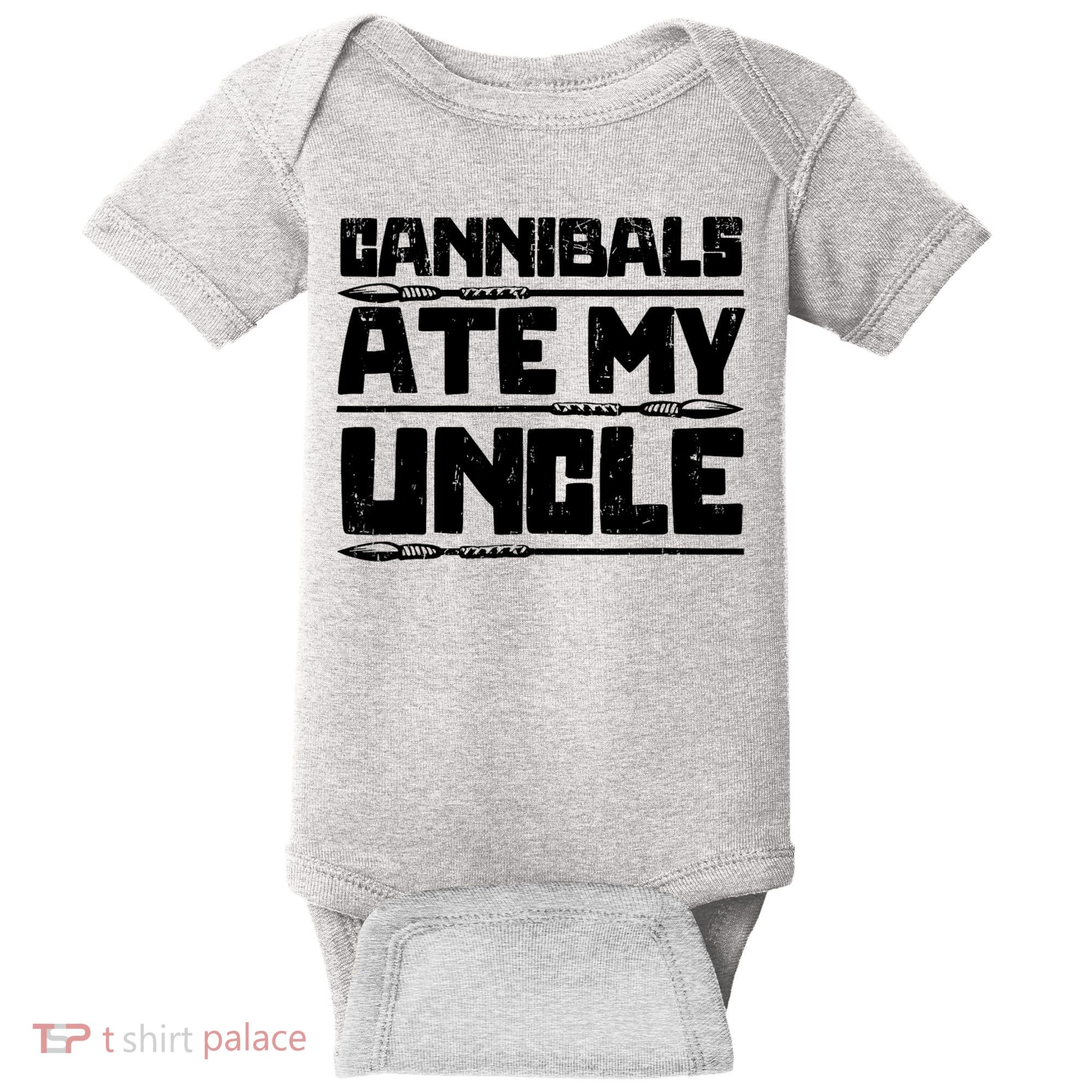 Cannibals Ate My Uncle Biden Funny Saying Baby Bodysuit