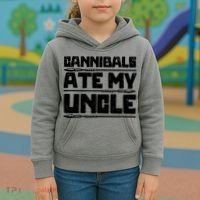Cannibals Ate My Uncle Biden Funny Saying Kids Hoodie thumb 3