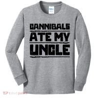 Cannibals Ate My Uncle Biden Funny Saying Kids Long Sleeve Shirt thumb 0
