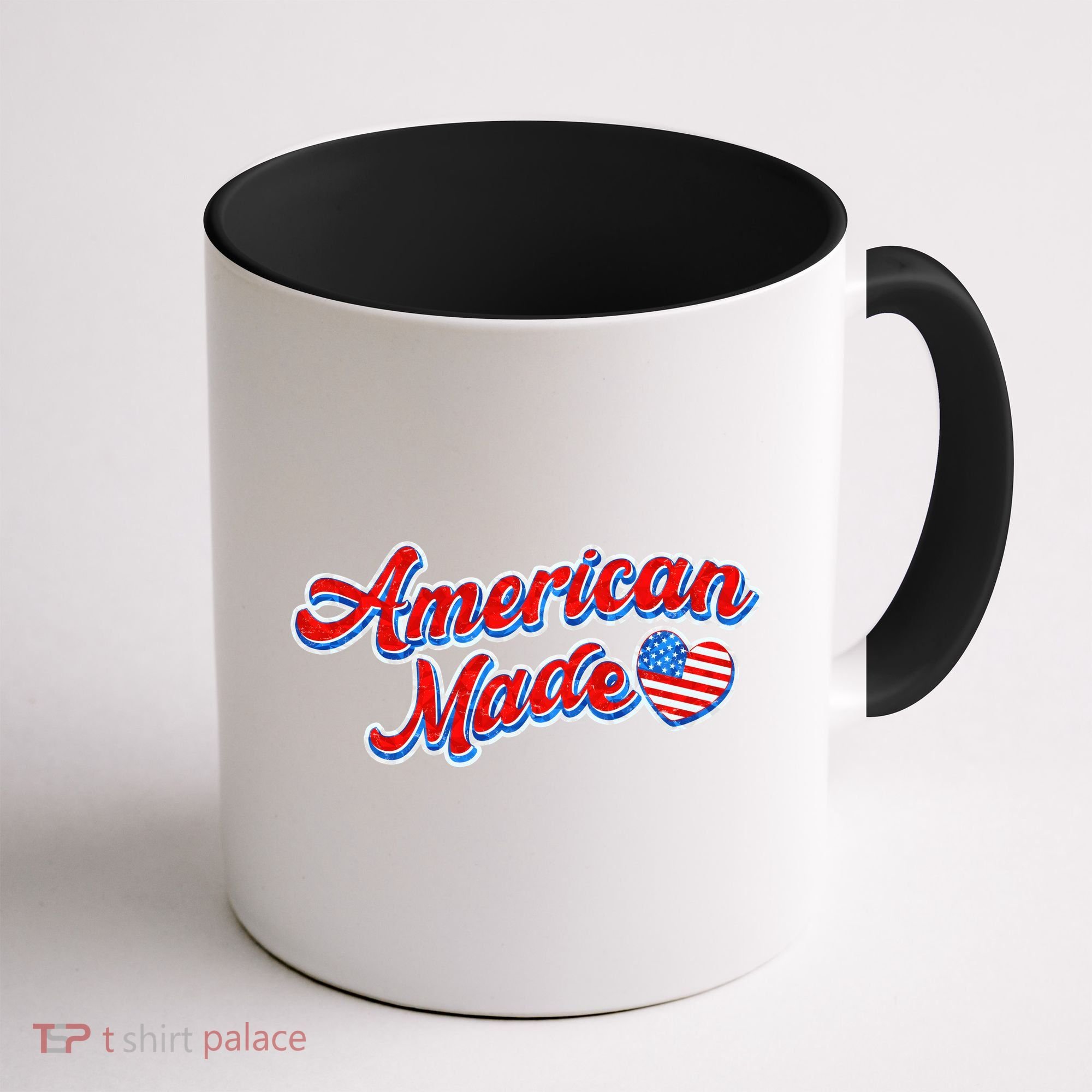 Cute American Made American USA Flag Heart Coffee Mug