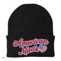 Cute American Made American USA Flag Heart Beanie thumb 0