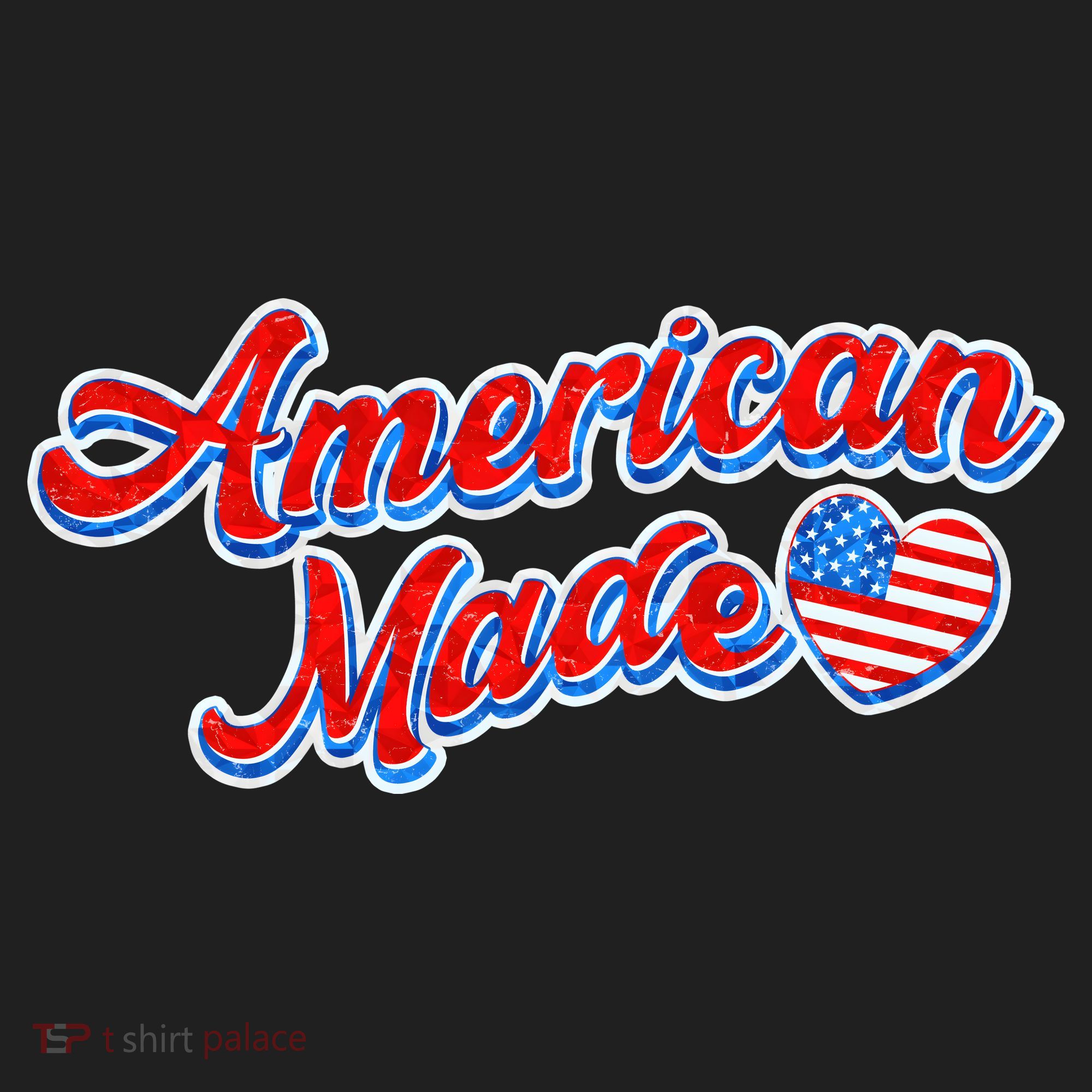 Cute American Made American USA Flag Heart Beanie