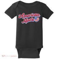 Cute American Made American USA Flag Heart Baby Bodysuit thumb 0