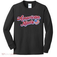 Cute American Made American USA Flag Heart Kids Long Sleeve Shirt thumb 0