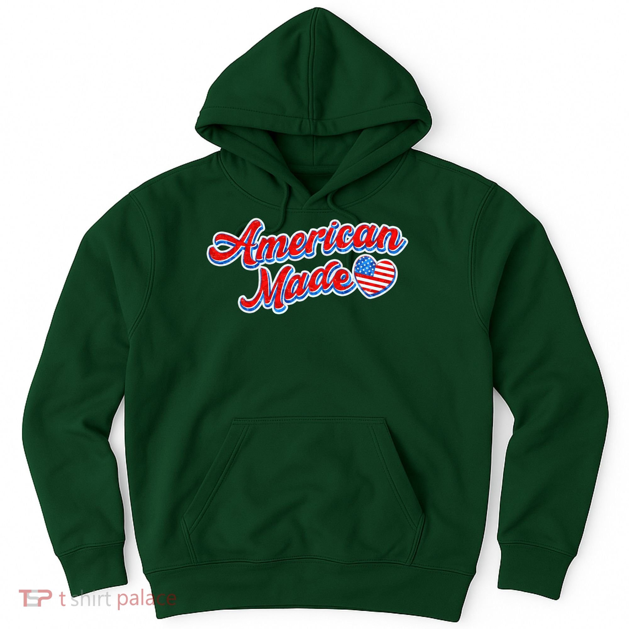 Cute American Made American USA Flag Heart Hoodie