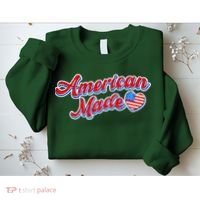 Cute American Made American USA Flag Heart Sweatshirt thumb 2