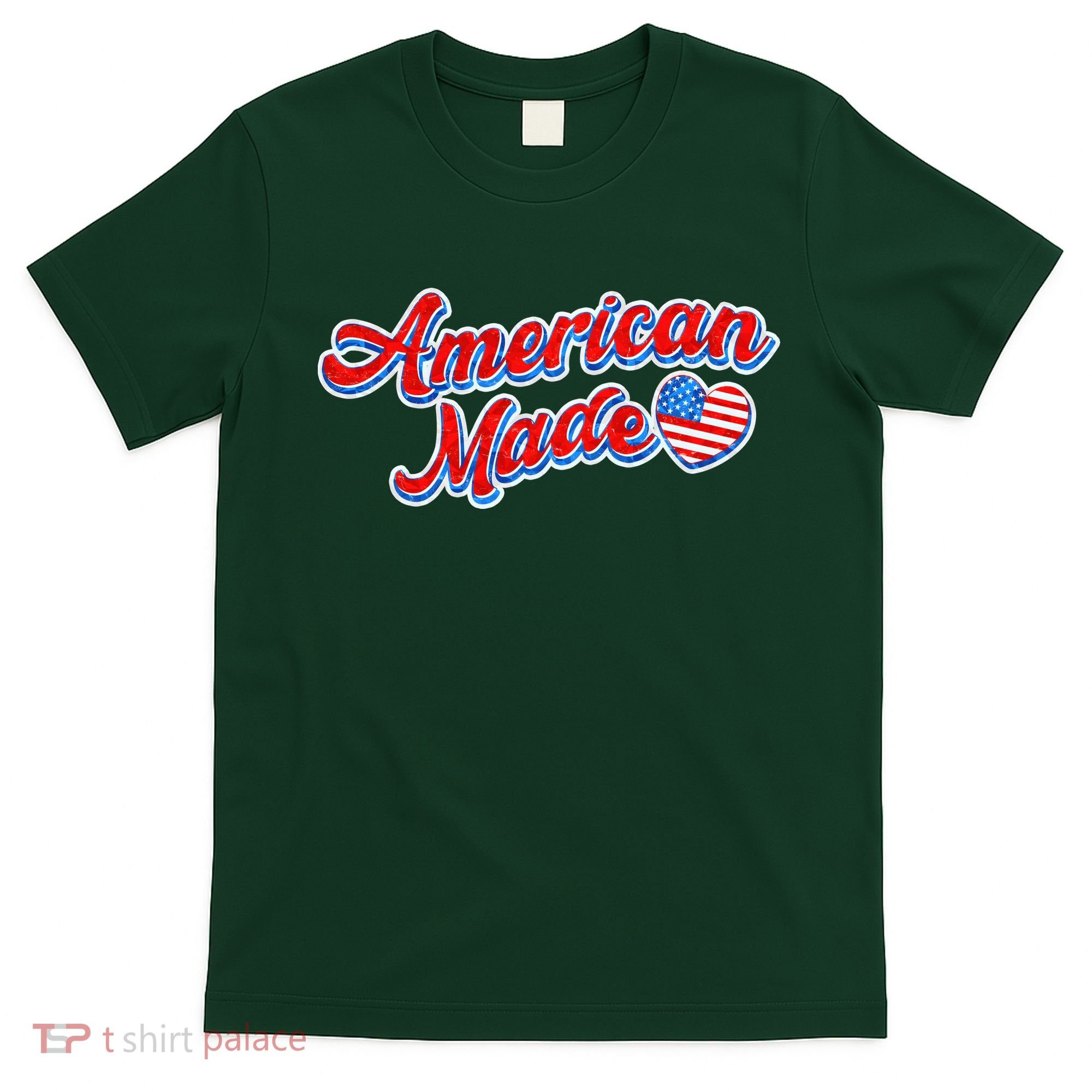 Cute American Made American USA Flag Heart T-Shirt