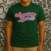 Cute American Made American USA Flag Heart T-Shirt thumb 3