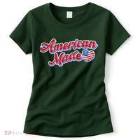 Cute American Made American USA Flag Heart Women's T-Shirt thumb 0