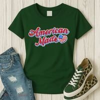 Cute American Made American USA Flag Heart Women's T-Shirt thumb 3