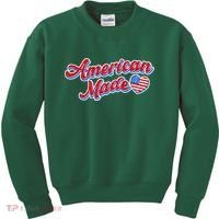 Cute American Made American USA Flag Heart Kids Sweatshirt thumb 0