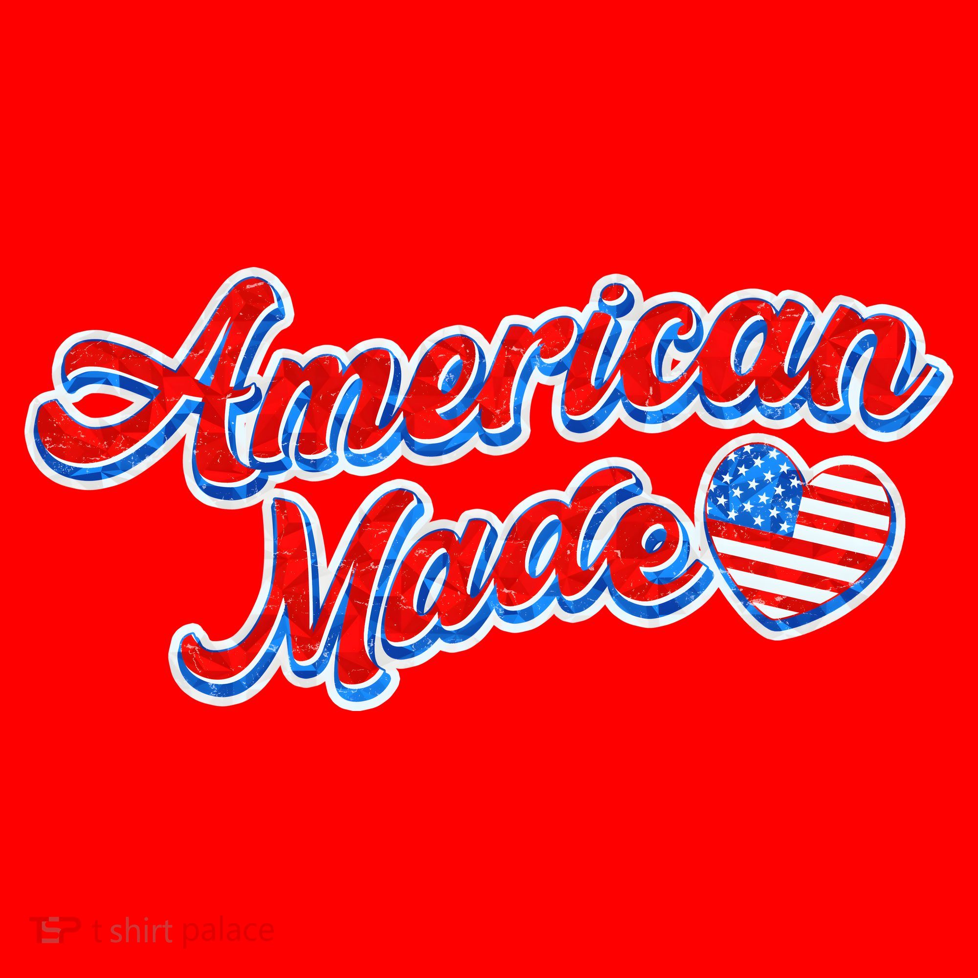 Cute American Made American USA Flag Heart Santa Hat