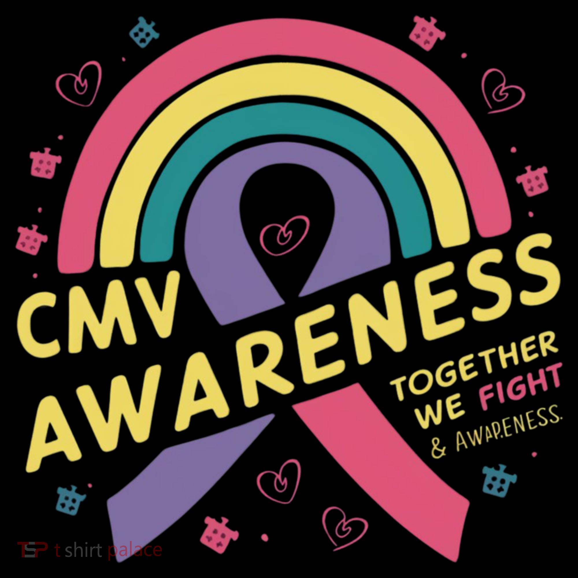Cmv Awareness Month Ribbon Cmv Awareness Month Rainbow 2024 Gift Coffee Mug