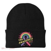Cmv Awareness Month Ribbon Cmv Awareness Month Rainbow 2024 Gift Beanie thumb 0