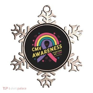 Cmv Awareness Month Ribbon Cmv Awareness Month Rainbow 2024 Gift Ornament